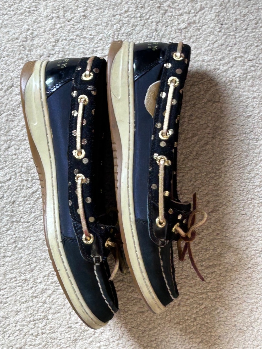 Sperry Angelfish gold dot boat shoes 7.5 - Picture 6 of 9